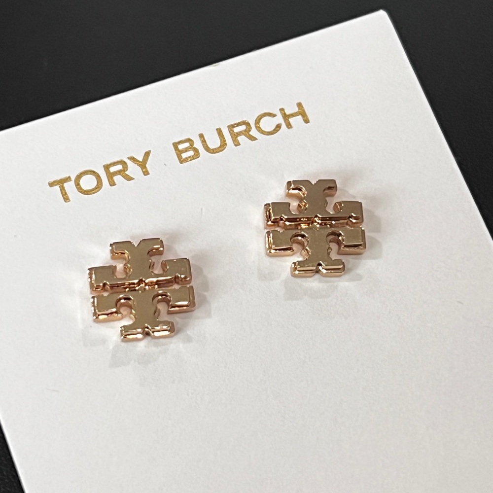 TORY BURCH• Small Logo Earrings - Picture 12 of 15